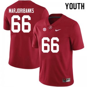 NCAA Youth Alabama Crimson Tide #66 Alec Marjoribanks Stitched College 2020 Nike Authentic Crimson Football Jersey BU17Z75KV